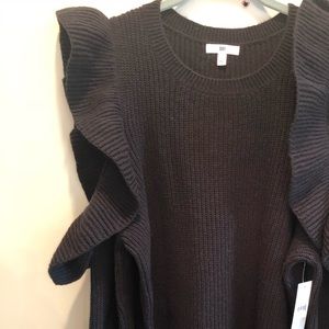 Nordstrom Black Cold Shoulder Sweater